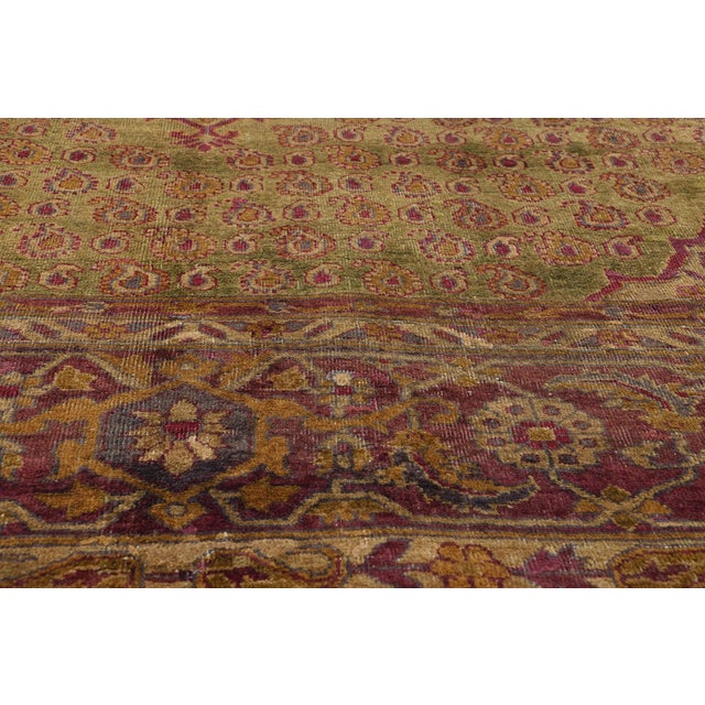 Late 19th Century Late 19th Century Indian Agra Rug, 10'02 X 12'06 For Sale - Image 5 of 10