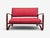 Mid 20th Century Jacques Adnet, Rare Settee, Leather, Steel, France, 1950s For Sale - Image 5 of 14