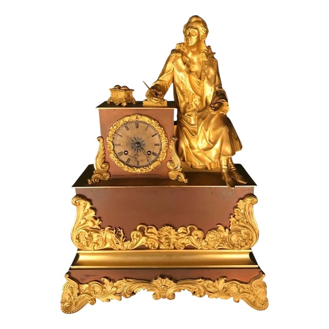 Fire-Gilded Pendule Clock, 1870 For Sale