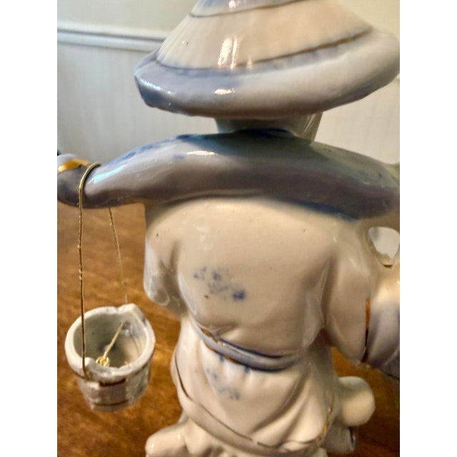 1940s Chinese Blue and White Figurines For Sale - Image 10 of 12