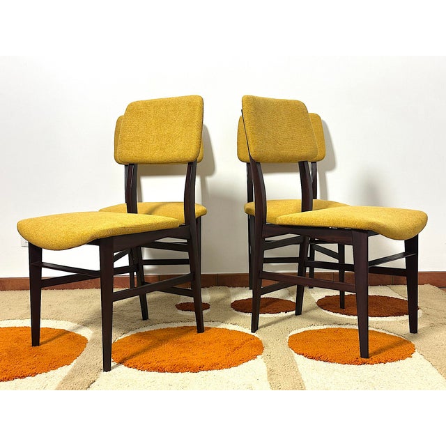 Vintage Teak Chairs, Italy, 1960s, Set of 4 For Sale - Image 6 of 18