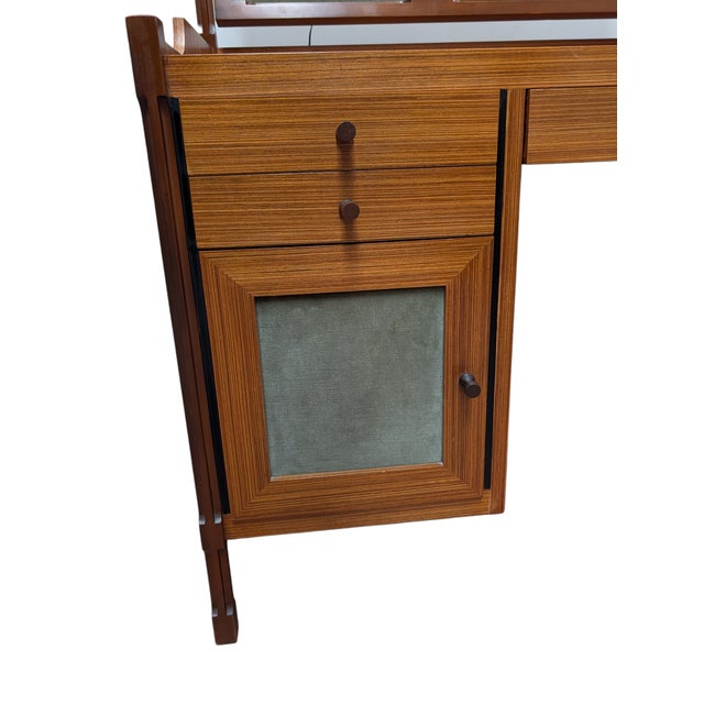 Vintage 3V Dressing Table with Tilting Mirror and Integrated Lamp, 1950s For Sale - Image 14 of 17