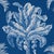 Contemporary Sample - Schumacher Grand Palms Indoor/Outdoor Fabric in Navy For Sale - Image 3 of 5