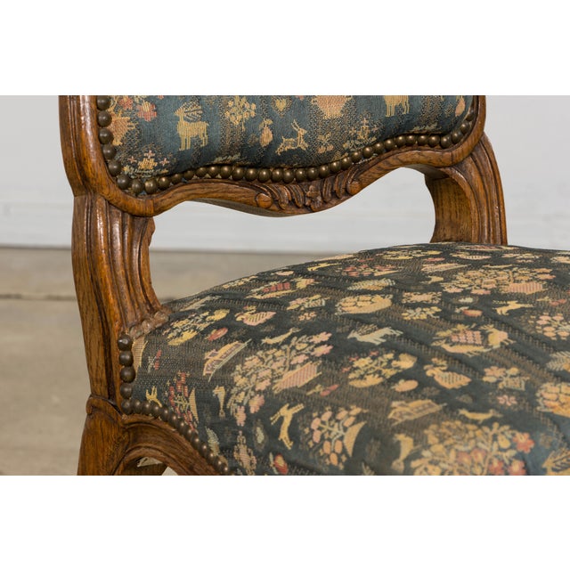 Brown Set of 12 Late 19th Century French Provincial Louis XV Oak Dining Chairs For Sale - Image 8 of 18