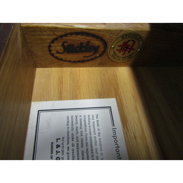 Wood Stickley Solid Oak Mission or Arts and Crafts Style Console Cabinet For Sale - Image 7 of 10