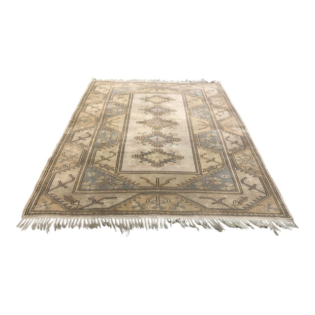 1960s Vintage Turkish Handknotted Home Decor Rug For Sale