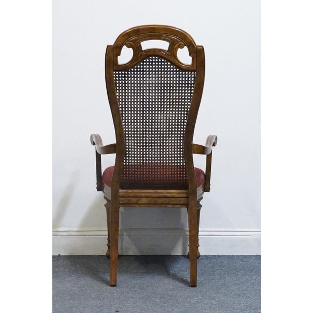 Bernhardt Furniture Solid Walnut French Provincial Cane Back Dining Arm Chair For Sale In Kansas City - Image 6 of 10