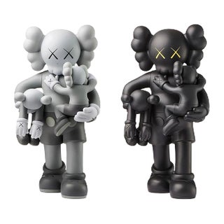 Kaws, Clean Slate, Grey and Black, 2018, Resin, Set of 2 For Sale