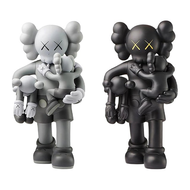 Kaws, Clean Slate, Grey and Black, 2018, Resin, Set of 2 For Sale