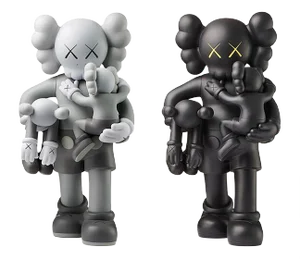 Kaws, Clean Slate, Grey and Black, 2018, Resin, Set of 2
