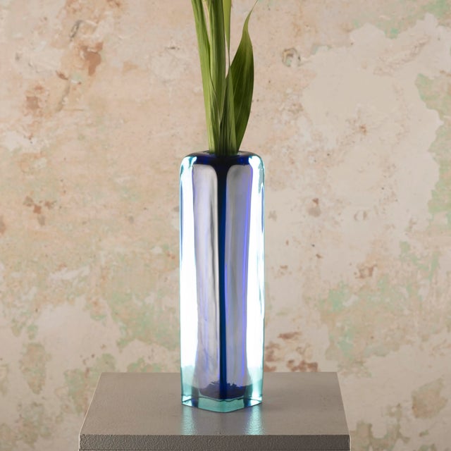 Sommerso Murano Glass Vase from Cenedese, 1960s, in Very Good conditions. Designed 1960 to 1969 This piece is attributed...