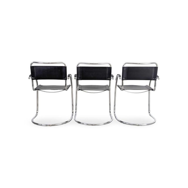 Italian Bauhaus Cantilever Chairs, Set of 3 For Sale - Image 5 of 8