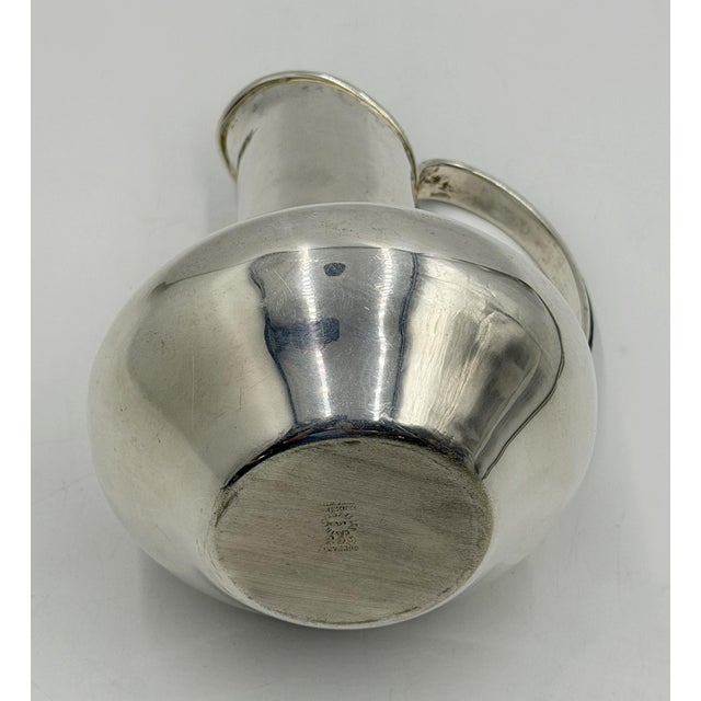 Metal Vintage Los Castillo Taxco Silver Plate, Malachite & Lapis Lazuli Water Pitcher For Sale - Image 7 of 18