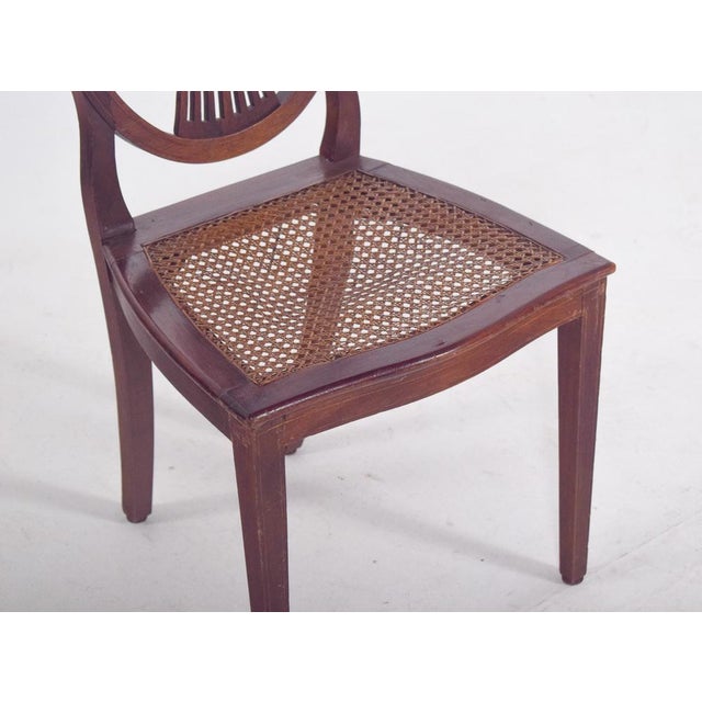 Portuguese Dining Chair with Straw Seat, 1950s For Sale - Image 4 of 7