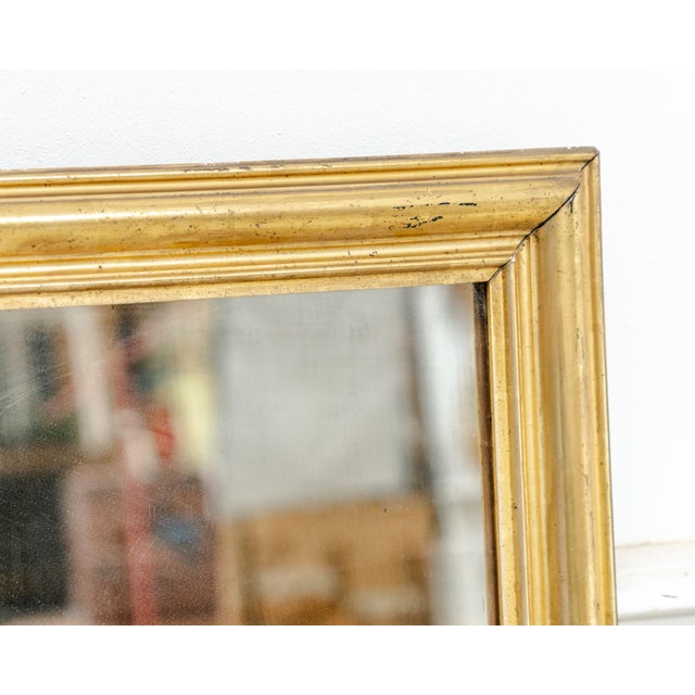 Vintage Rectangular Gilt Mirror, 1930 For Sale - Image 3 of 7