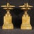Metal Gilded Bronze and Yellow Marble Centerpieces, 1930, Set of 2 For Sale - Image 7 of 13