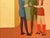 Pink Pierre Georgeot Vintage 1970 Mid Century Modernist " Trois Aimes " Original Framed Paris Pop Art Oil Painting For Sale - Image 8 of 17
