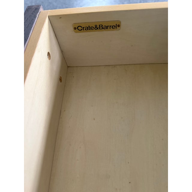 Crate and Barrel Stone Grey Nightstand For Sale - Image 9 of 13