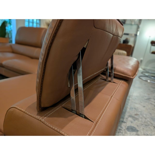 Late 20th Century Nicoletti-Calia Leather Sectional For Sale - Image 11 of 14