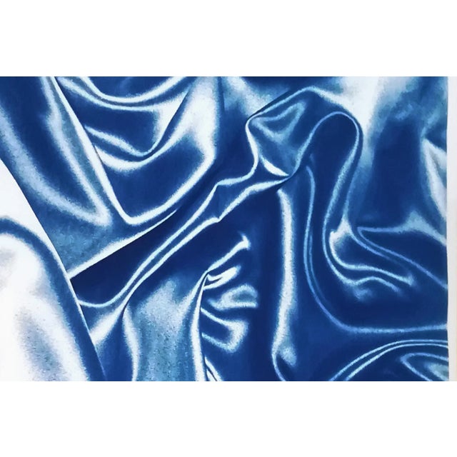 Blue Late Night Adventurous Duo (Of Silks), Classic Blue Handprinted Cyanotype on Watercolor Paper, Limited Edition For Sale - Image 8 of 12