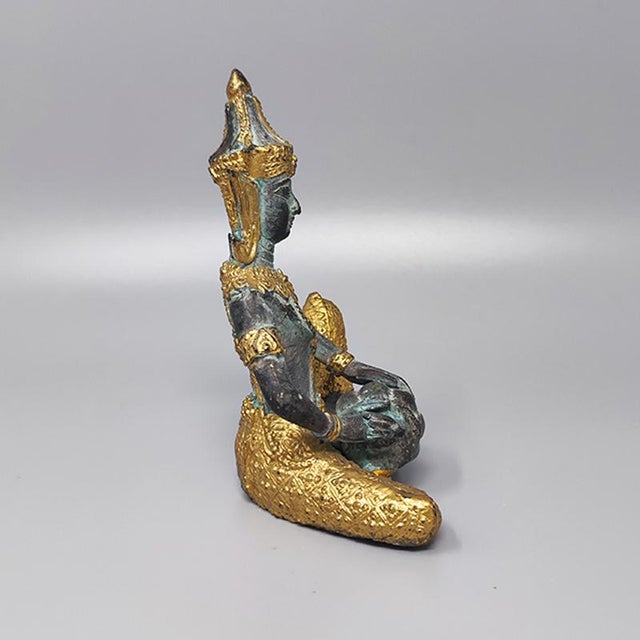 1940s Thai Decorative Bronze Statue Depicting Deity, 1940s For Sale - Image 5 of 10