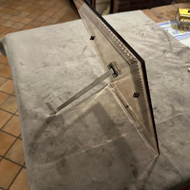 1960s High Quality Mid-Century Modern Smoked Glass Italian Picture Frame For Sale - Image 11 of 11