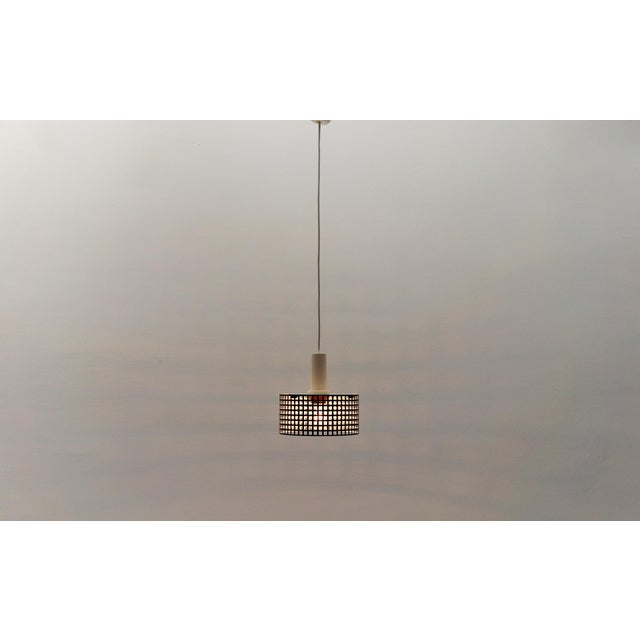 Metal Metal Pendant Lamp in the style of Mathieu Mategot For Sale - Image 7 of 9