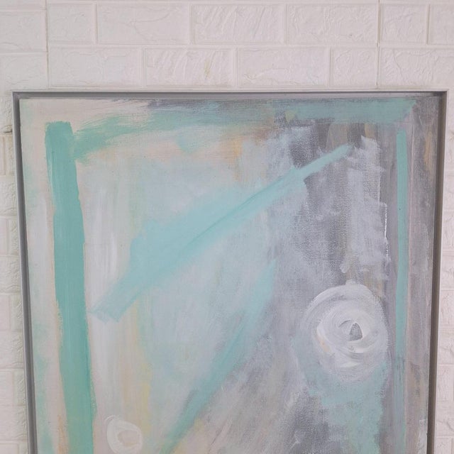 Spanish Postmodern School Artist, Pastel Abstract Composition, Oil Painting, 1990s For Sale - Image 8 of 16