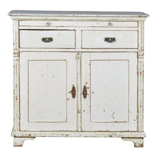 Antique White Buffet in Pine, 1910 For Sale