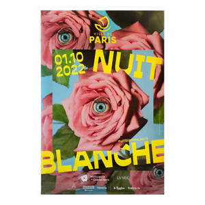 2022 French Advertisement, Ville De Paris - Nuit Blanche (Pink Roses & Dolls Eyes)