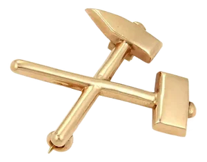 Tiffany & Co. Hammer & Chisel 18k Rose Gold Brooch Pin