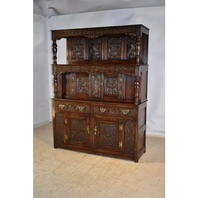 Early 18th Century English Tridarn Press Cupboard For Sale - Image 11 of 11