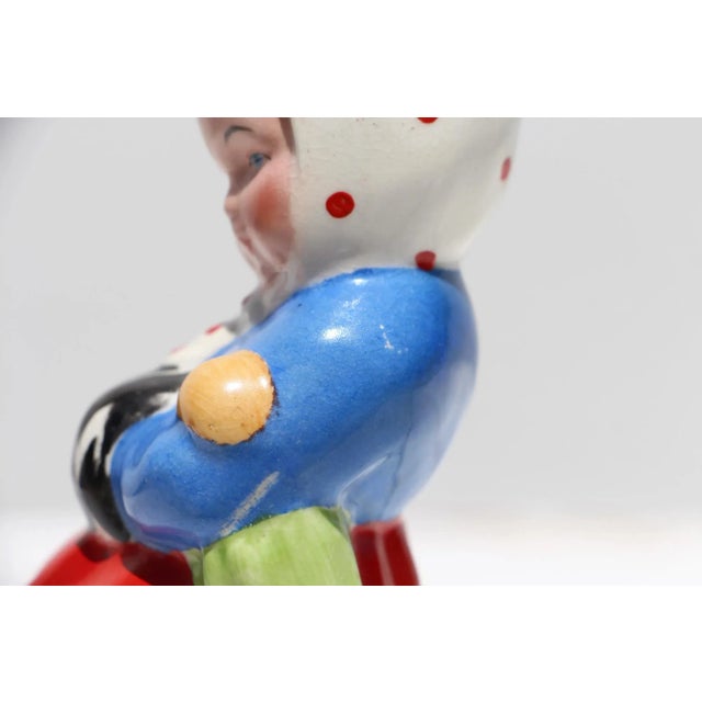 Rustic European 1940s Portuguese Traditional Earthenware Girl Figurine For Sale - Image 3 of 13