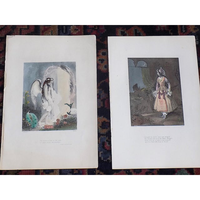 Mid 19th Century Authentic Antique 19th Century. Engravings of Victorian Women - Set of 11 For Sale - Image 5 of 8