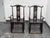 Chinese Antique Chinese Qing Dynasty Elmwood Armchairs, Pair For Sale - Image 3 of 12