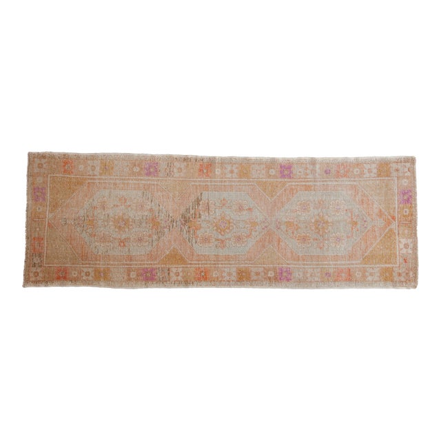 Vintage Distressed Oushak Rug Runner - 3' x 8'8" For Sale
