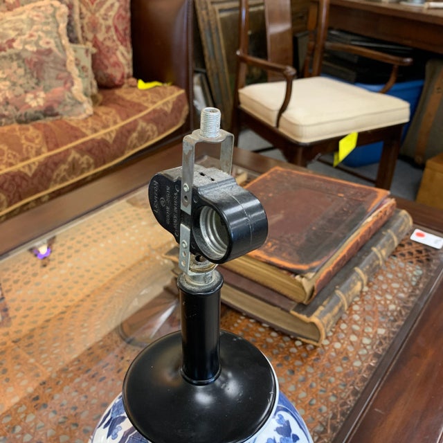 Late 20th Century Late 20th Century Cobalt Chinese Vase Table Lamp For Sale - Image 5 of 7