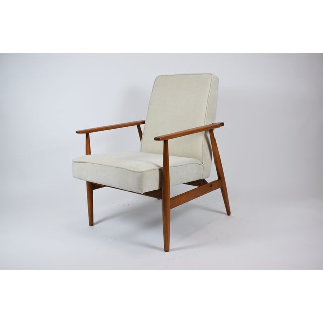 Vintage Armchair in Beige and Teak, 1970s For Sale - Image 18 of 18