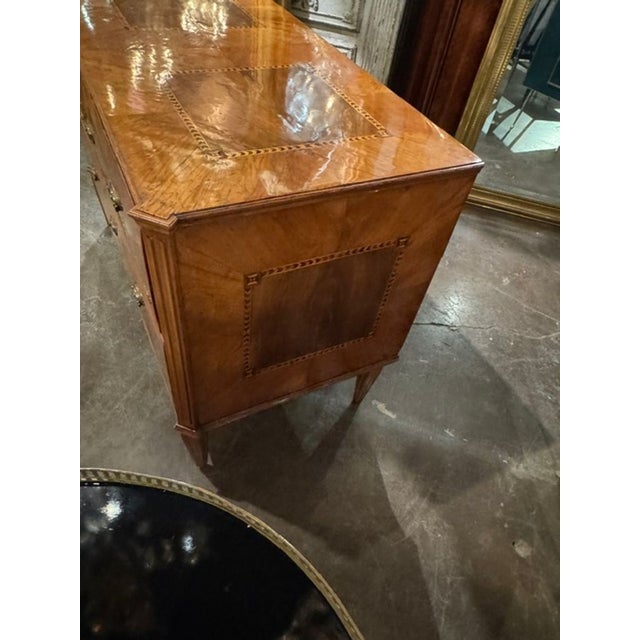 18th C. Italian Inlaid Walnut Commode For Sale In Dallas - Image 6 of 7