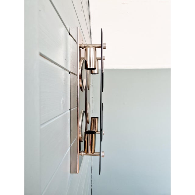 Silver Wall Lights in Chromed Metal and Smoked Glass, 1970, Set of 2 For Sale - Image 8 of 15