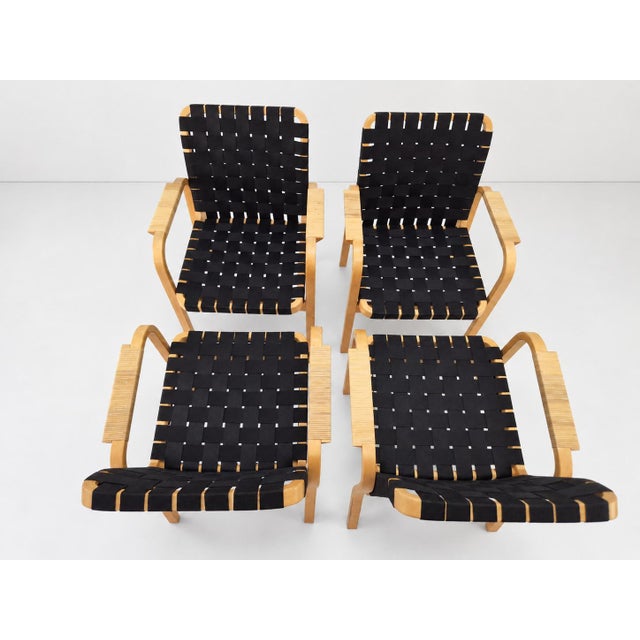 Model 45 Lounge Chairs by Alvar Aalto for Artek, 1970s, Set of 4 For Sale - Image 13 of 18