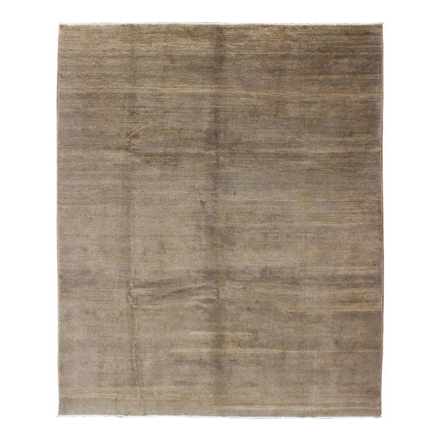 Modern Rug in Neutral Tones With Subdued Design by Keivan Woven Arts For Sale