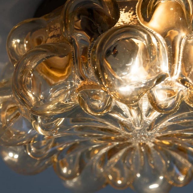 Amber Glass Wall Lights attributed to Helena Tynell for Glashütte Limburg, 1960s, Set of 2 For Sale - Image 18 of 18