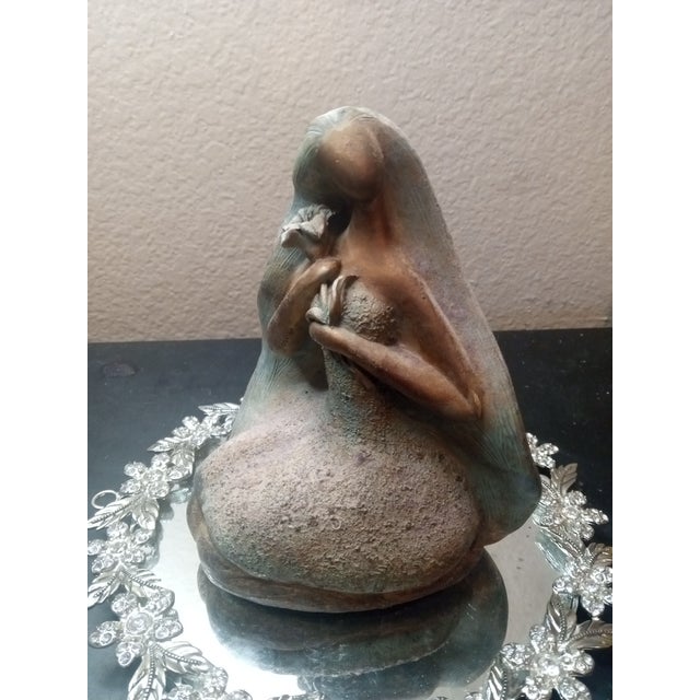 Gray 1950s Gorgeous Artist Signed Nolan Raku Figurine For Sale - Image 8 of 8