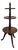 Antique Victorian or George III Walnut Tripod Revolving Display Stand Dumbwaiter For Sale