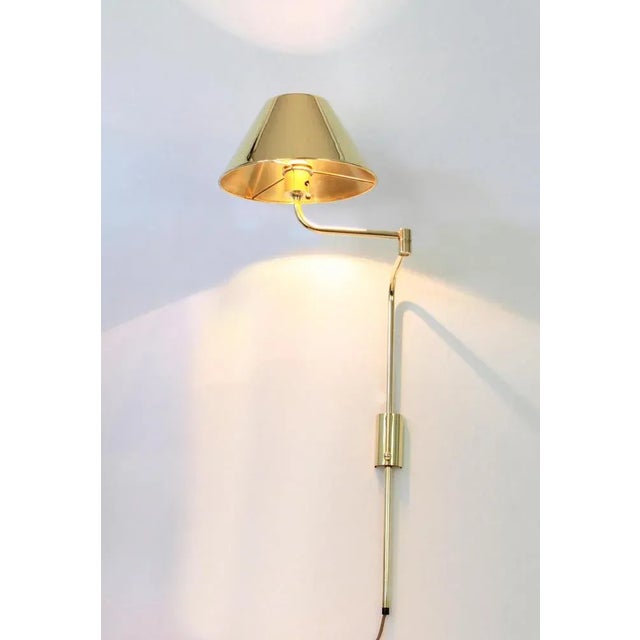 Mid-Century Modern Mid-Century Brass Wall Sconces by Florian Schulz, 1980s For Sale - Image 3 of 6