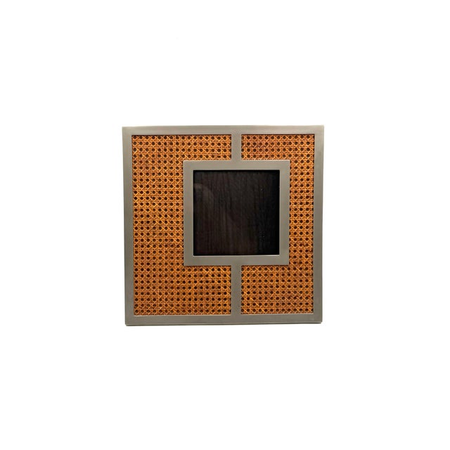 1970s Mid-Century Vienna Straw Picture Frame, Italy, 1970s For Sale - Image 5 of 13