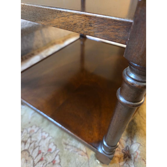 Vintage Three Tier Side Rolling Table For Sale - Image 4 of 12
