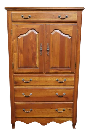 Ethan Allen Louis XV Style Cherry Linen Chest