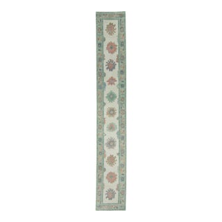 Turkish Oushak Runner Rug 2'10" x 18'9" #17405 For Sale
